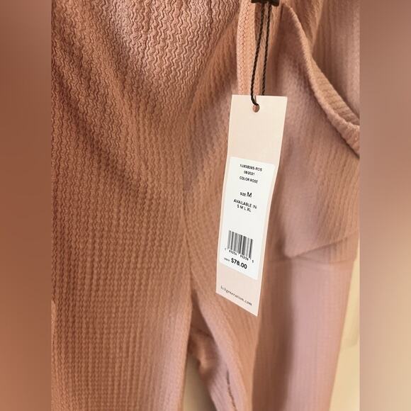 NWT BCBGeneration Womens Pink Textured Oversized Jogger Lounge Pants Sz Medium - Picture 6 of 7